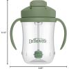 imageDr Browns Milestones Babys First Straw Cup Training Cup with Weighted Straw 9oz270mL Coral BPA Free 6mOlive Green