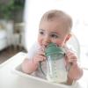 imageDr Browns Milestones Babys First Straw Cup Training Cup with Weighted Straw 9oz270mL Coral BPA Free 6mOlive Green