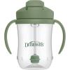 imageDr Browns Milestones Babys First Straw Cup Training Cup with Weighted Straw 9oz270mL Coral BPA Free 6mOlive Green