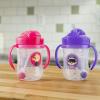 imageDr Browns Milestones Babys First Straw Cup Training Cup with Weighted Straw 9oz270mL Coral BPA Free 6mPink  Purple