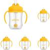 imageDr Browns Milestones Babys First Straw Cup Training Cup with Weighted Straw 9oz270mL Coral BPA Free 6mVintage Yellow
