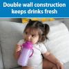 imageDr Browns Milestones Insulated Sippy Cup with Straw and Handles SpillProof Tumbler with Lid 2Pack Green ampamp Purple 10 oz300 mL BPA Free 12m2Pack  Green  Purple