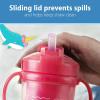 imageDr Browns Milestones Insulated Sippy Cup with Straw and Handles SpillProof Tumbler with Lid 2Pack Pink 10 oz300 mL BPA Free 12m2 Count Pack of 1