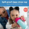 imageDr Browns Milestones Insulated Sippy Cup with Straw and Handles SpillProof Tumbler with Lid 2Pack Pink 10 oz300 mL BPA Free 12m2 Count Pack of 2