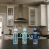 imageDr Browns Milestones Narrow Sippy Straw Bottle SpillProof with 100 Silicone Handles and Weighted Straw 8 oz250 mL Blue 6m2 Count Pack of 1