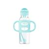 imageDr Browns Milestones Narrow Sippy Straw Bottle SpillProof with 100 Silicone Handles and Weighted Straw 8 oz250 mL Blue 6m2 Count Pack of 1