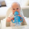 imageDr Browns Milestones WideNeck Sippy Straw Bottle with 100 Silicone Handles and Weighted Straw 9 oz270 mL Green 6mBlue