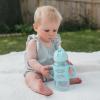 imageDr Browns Milestones WideNeck Sippy Straw Bottle with 100 Silicone Handles and Weighted Straw 9 oz270 mL Green 6mGray  Green