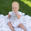 imageDr Browns Milestones WideNeck Sippy Straw Bottle with 100 Silicone Handles and Weighted Straw 9 oz270 mL Green 6mGray