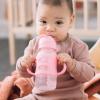 imageDr Browns Milestones WideNeck Sippy Straw Bottle with 100 Silicone Handles and Weighted Straw 9 oz270 mL Green 6mPink