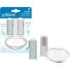 imageDr Browns Silicone Finger Toothbrush for Baby with TravelStorage Case 3m Gray and Yellow 2Pack2 Pack  Gray  Light Green