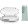 imageDr Browns Silicone Finger Toothbrush for Baby with TravelStorage Case 3m Gray and Yellow 2Pack2 Pack  Gray  Light Green