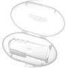 imageDr Browns Silicone Finger Toothbrush for Baby with TravelStorage Case 3m Gray and Yellow 2PackFinger Toothbrush  Apple Pear Toothpaste