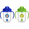 imageDr Browns Milestones Babys First Straw Cup Training Cup with Weighted Straw 9oz270mL Coral BPA Free 6mBlue  Green