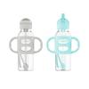 imageDr Browns Milestones Narrow Sippy Straw Bottle SpillProof with 100 Silicone Handles and Weighted Straw 8 oz250 mL Blue 6m2 Count Pack of 1