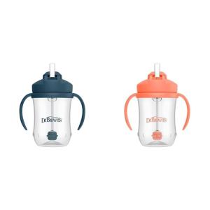 imageDr Browns Milestones Babys First Straw Cup Training Cup with Weighted Straw Dark Blue 6m Milestones Babys First Straw Cup Training Cup with Weighted Straw Coral 6m