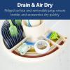 imageDr Browns 2in1 Dry ampamp Prep Silicone Mat Silicone Baby Bottle Drying Mat with Removable Pegs for Baby Essentials Builtin Bottle Prep BPAFreeDrying Mat