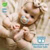 imageDr Browns Advantage GlowintheDark Baby Pacifier Fully Symmetrical Soother with Soft Silicone Bulb Coral Ocean 06m BPA Free 2 Pack4 Pack  GlowintheDark Blue SunriseBlue Ocean