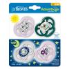 imageDr Browns Advantage GlowintheDark Baby Pacifier Fully Symmetrical Soother with Soft Silicone Bulb Skateboard SnailBlue Nature 618m BPA Free 4 Pack4 Pack  GlowintheDark Purple Nature  Scooter Squirrel