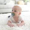 imageDr Browns Advantage GlowintheDark Baby Pacifier Fully Symmetrical Soother with Soft Silicone Bulb Skateboard SnailBlue Nature 618m BPA Free 4 Pack4 Pack  GlowintheDark Blue Nature