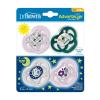 imageDr Browns Advantage GlowintheDark Baby Pacifier Fully Symmetrical Soother with Soft Silicone Bulb Skateboard SnailBlue Nature 618m BPA Free 4 Pack6 Pack  GlowintheDark Blue Nature  Purple Nature