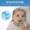 imageDr Browns Advantage OnePiece Silicone Baby Pacifier Fully Symmetrical Soother BlueBlueGrayGreenGrayTan 06m BPA Free 6 Pack6 Pack  BlueBlueGrayGreenGrayTan