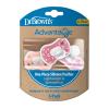imageDr Browns Advantage OnePiece Silicone Baby Pacifier Fully Symmetrical Soother CoralLight PinkPink 618m BPA Free 3 Pack3 Pack  CoralLight PinkPink