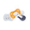 imageDr Browns Advantage OnePiece Silicone Baby Pacifier Fully Symmetrical Soother CoralLight PinkPink 618m BPA Free 3 Pack3 Pack  Dark BlueLight BlueOrange