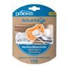 imageDr Browns Advantage OnePiece Silicone Baby Pacifier Fully Symmetrical Soother CoralLight PinkPink 618m BPA Free 3 Pack3 Pack  Dark BlueLight BlueOrange