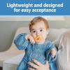 imageDr Browns Advantage OnePiece Silicone Baby Pacifier Fully Symmetrical Soother CoralLight PinkPink 618m BPA Free 3 Pack3 Pack  Dark BlueLight BlueOrange