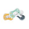 imageDr Browns Advantage OnePiece Silicone Baby Pacifier Fully Symmetrical Soother CoralLight PinkPink 618m BPA Free 3 Pack3 Pack  Dark GrayGreenYellow