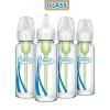 imageDr Browns AntiColic Options Narrow Glass Baby Bottle Starter Set with Silicone Bottle Sleeves Levels 1 2 and 3 Nipples Soft Touch Cleaning Brush StorageTravel Caps and HappyPaci1 Count Pack of 4
