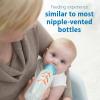 imageDr Browns AntiColic Options Narrow Sippy Bottle Starter Kit 8oz250mL with Level 3 MediumFast Flow Nipple and Soft 100 Silicone Sippy Spout Green BPA Free 6mBlue