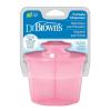 imageDr Browns Baby Formula Dispenser with SnapOn Lid for OntheGo FeedingsMilk Powder Dispenser for Traveling with InfantBlueFormula Dispenser  Pink