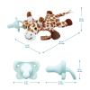 imageDr Browns Baby Lovey Pacifier and Teether Holder Unicorn with Pink HappyPaci 100 Silicone 06m Packaging May VaryGiraffe