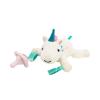 imageDr Browns Baby Lovey Pacifier and Teether Holder Unicorn with Pink HappyPaci 100 Silicone 06m Packaging May VaryUnicorn