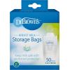 imageDr Browns Breast Milk Storage Bags Disposable and Durable Bags for Freezing ampamp Heating Breast Milk 50ct 6 oz Bags BPA free50 Count