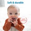 imageDr Browns Flexees Beaded Teether Rings 100 Silicone Soft ampamp Easy to Hold Encourages SelfSoothe 3 Pack Black White Gray BPA Free 3mBlack  Gray  White