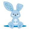 imageDr Browns Flexees Blue Bunny Soft 100 Silicone Baby Teether BPA Free 3mBunny  Blue