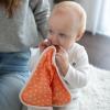 imageDr Browns Lovey Blanket with Beaded Teether Ring and HappyPaci 100 Silicone OnePiece Pacifier Soothing Security Blanket Set for Baby Peach Suns 0mPeach Blanket Set with Teether  HappyPaci