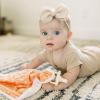 imageDr Browns Lovey Blanket with Beaded Teether Ring and HappyPaci 100 Silicone OnePiece Pacifier Soothing Security Blanket Set for Baby Peach Suns 0mPeach Blanket Set with Teether  HappyPaci