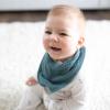 imageDr Browns Muslin Bandana Bibs with SnapOn Removable Beaded TeetherLight BlueTeal