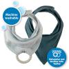 imageDr Browns Muslin Bandana Bibs with SnapOn Removable Beaded TeetherLight BlueTeal