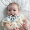 imageDr Browns Muslin Bandana Bibs with SnapOn Removable Beaded TeetherLight BlueTeal