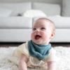 imageDr Browns Muslin Bandana Bibs with SnapOn Removable Beaded TeetherLight BlueTeal