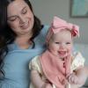 imageDr Browns Muslin Bandana Bibs with SnapOn Removable Beaded TeetherPinkCream