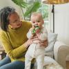 imageDr Browns Peapod Teether  Training Toothbrush Help Soothe Babys Sore Gums Soft 100 Silicone BPA Free 3mPeapod ToothbrushTeether