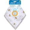 imageDr Browns Super Soft ampamp Absorbent Baby Bandana Bib with SnapOn Teether 3m 2PackBees  Honeycomb