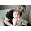 imageDr Browns Super Soft ampamp Absorbent Baby Bandana Bib with SnapOn Teether 3m 2PackBlack Stripes  Bananas