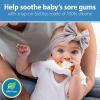 imageDr Browns Super Soft ampamp Absorbent Baby Bandana Bib with SnapOn Teether 3m 2PackNavy Stripes  Bananas